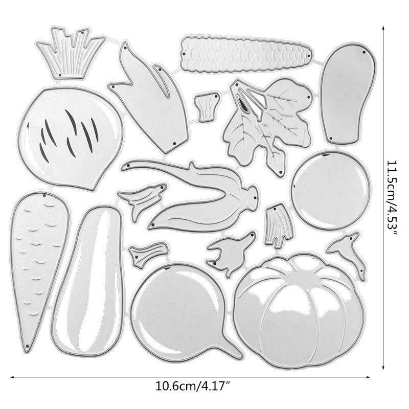 Vegetables Metal Cutting Dies Stencil Scrapbooking DIY Album Stamp Paper Emboss