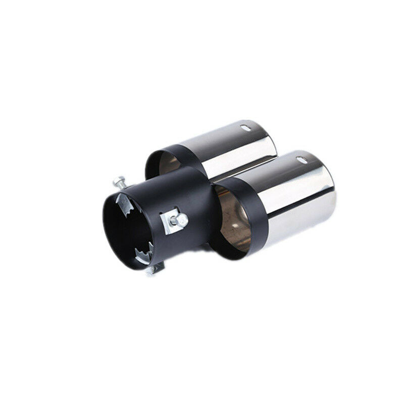 17cm Durable Dual Exhaust Pipe Tail Muffler Tip Stainless Steel for SUV Car Rear