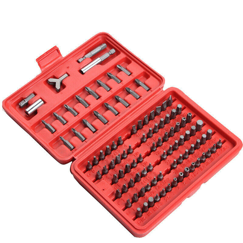 100Pcs Phillips Head and Mouth, Electric Screwdriver and Extension Socket Set