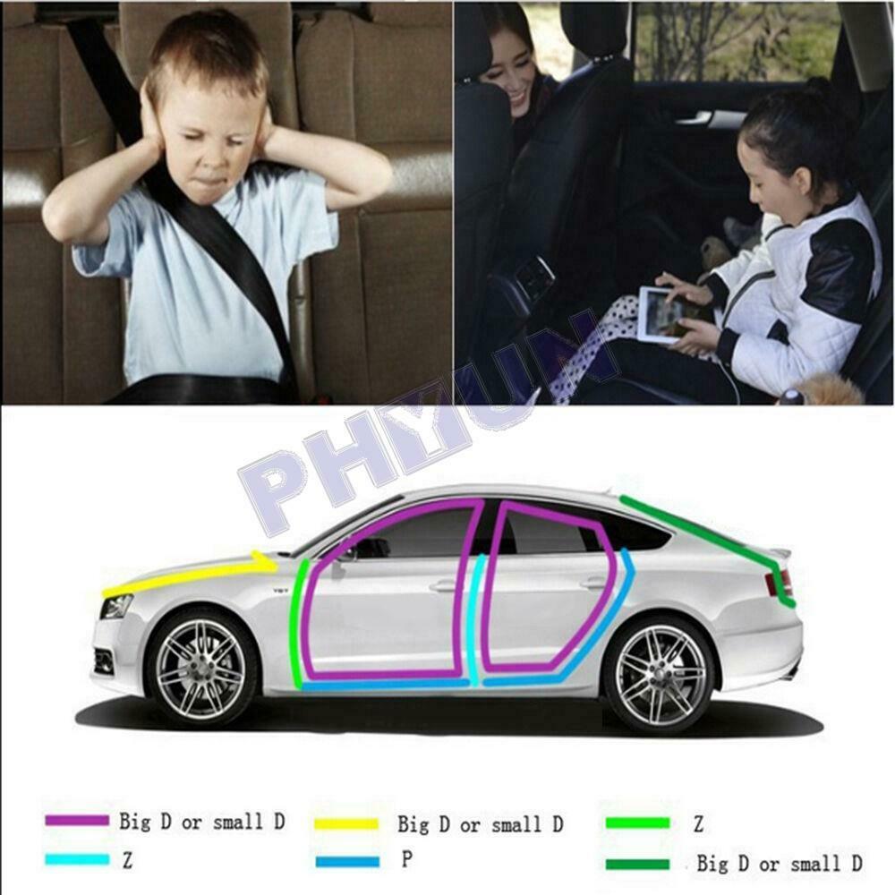 4M P-Type Rubber Weatherstrip Car Door Window Edge Noise Insulation Seal Strip