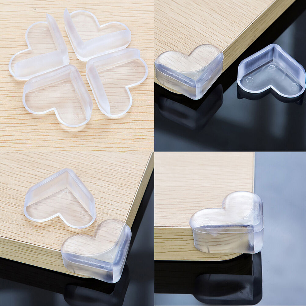 4X Child Baby Safe silicone Protector Table Heart Corner Edge Protection .l8