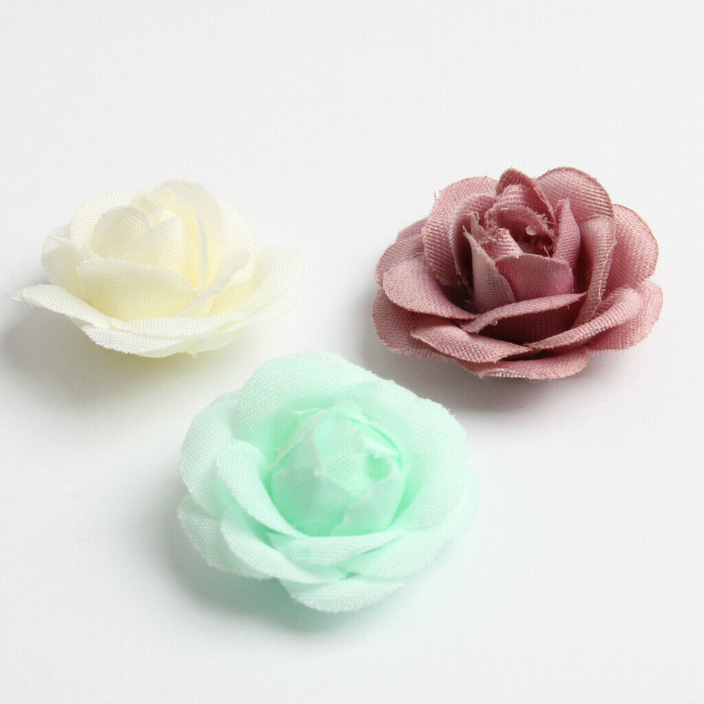 20pcs Multi Colors Artificial Silk Rose Flower Heads