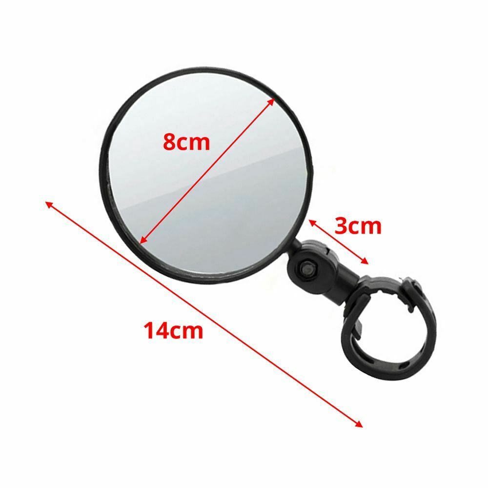 View Rubber+ABS Bike Rearview Motorcycle Looking Glass Bicycle Mirror Handlebar