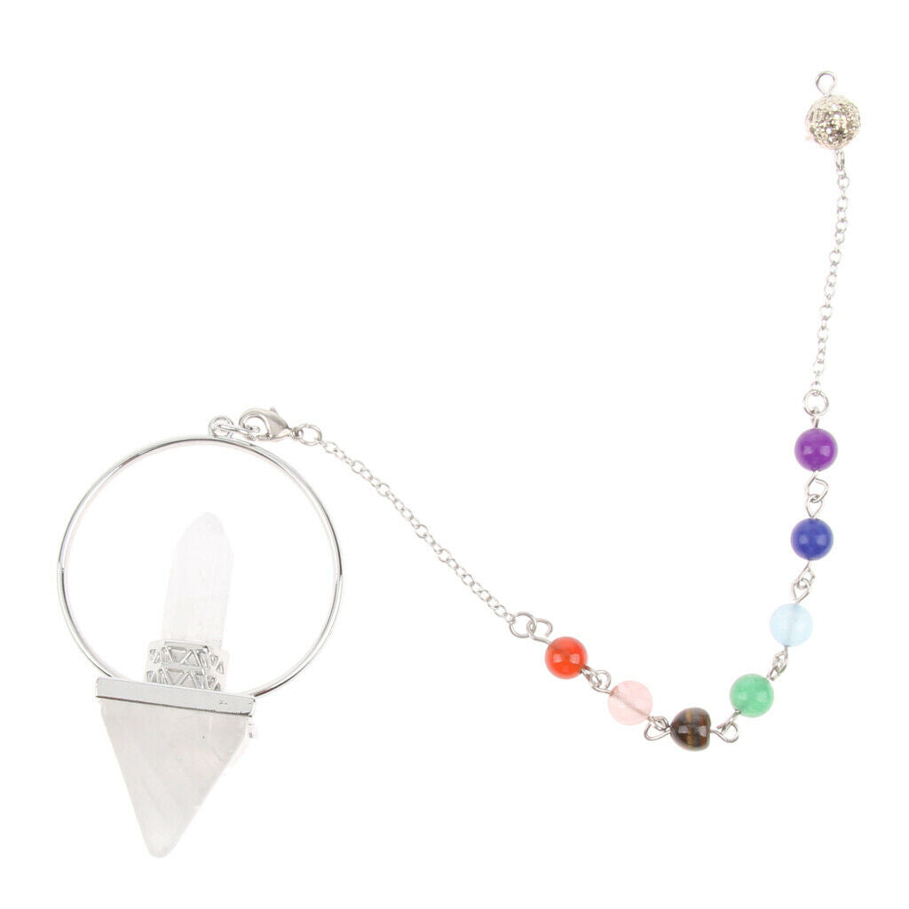 Natural Amethyst Quartz Crystal Stone Bracelet Necklace Pendant Chain White