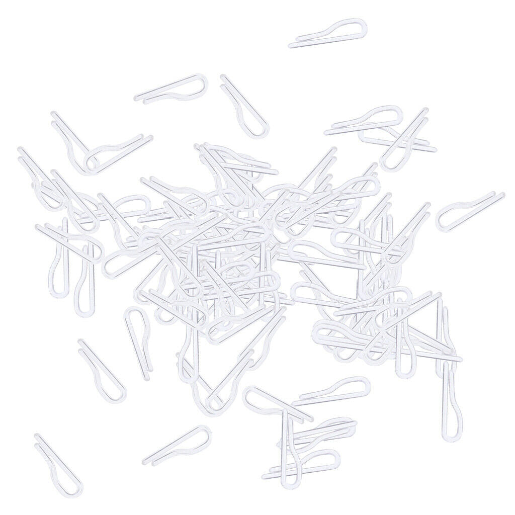 100x Clear Shirt Clips Clothing Plastic Collar Packing Peg Blouse Skirt Clip