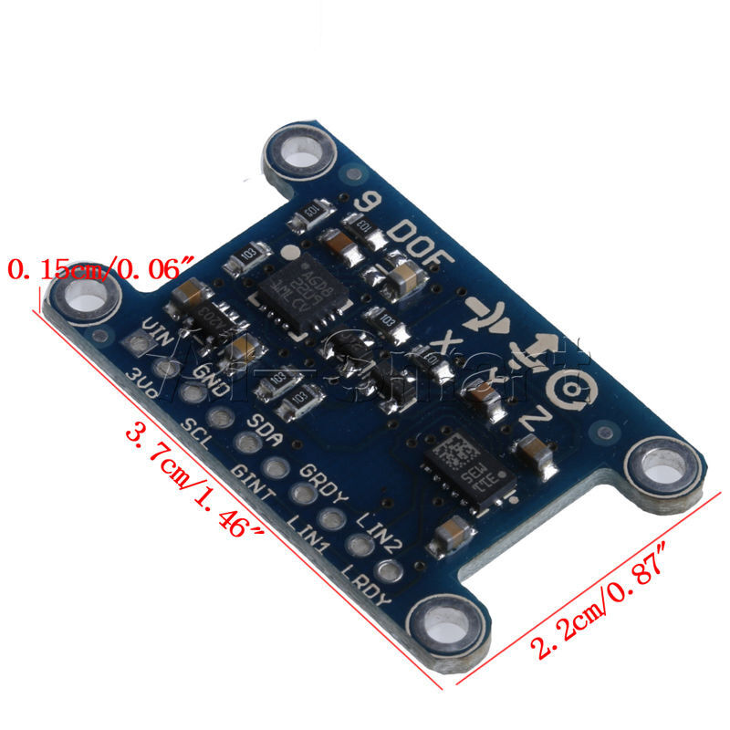 L3GD20 LSM303D 9 Axis IMU Module 9DOF Compass Acceleration Gyroscope for Arduino