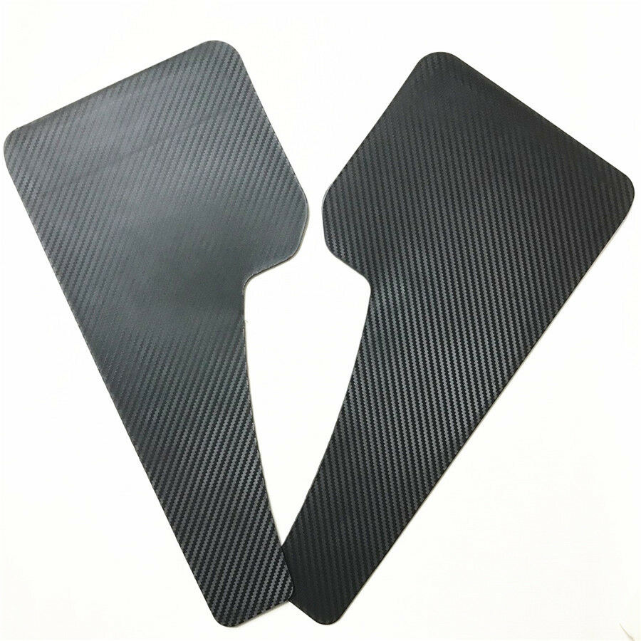 2 Pcs Universal Car Truck Plastic Mudguard Front Rear Wheel Carbon Filber Look