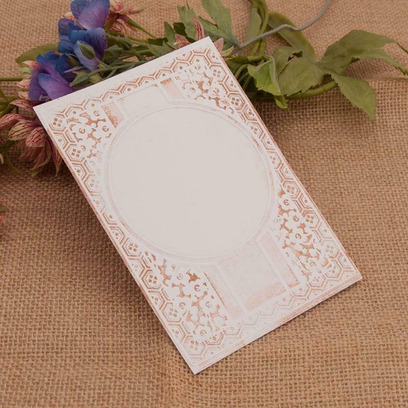 Round Plastic Embossing Folder Stencil Template DIY Craft Making Scrapbooking