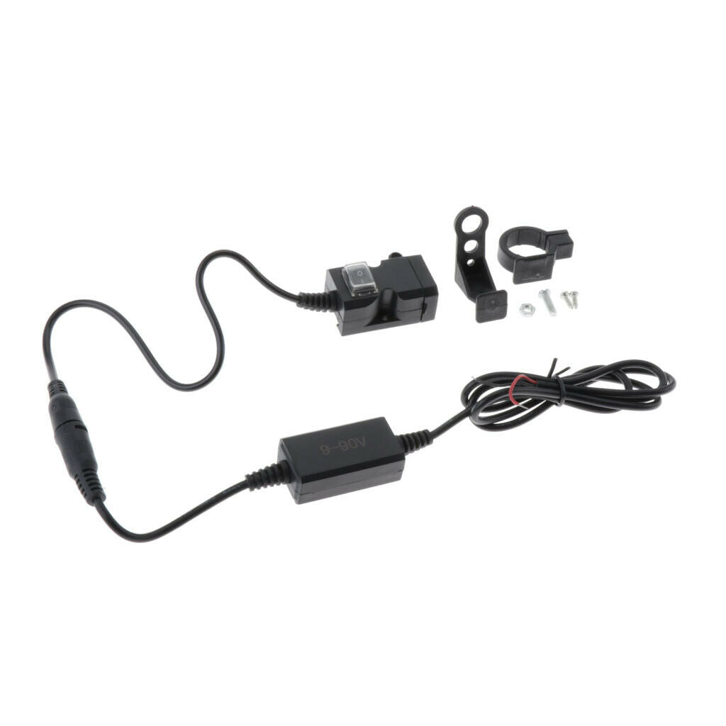Waterproof Dual USB E-bike Handlebar Charger Socket  Switch