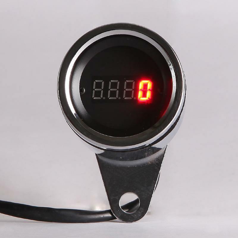 12V Red Led Waterproof Motorcycle Digital Tachometer Tacho Speedometer RPM Gauge