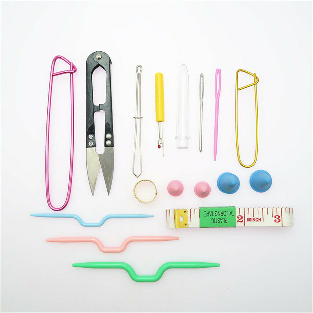 57pcs Basic Knitting Tools Accessories Supplies With Case Knit Lots Kit