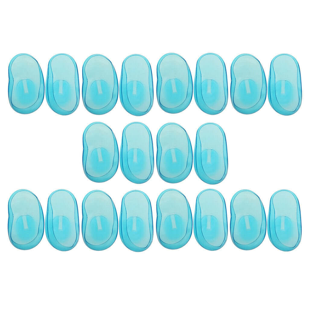 20 Pieces Reusable Salon Ear Cover Hair Color Curling Ears Shield Protector