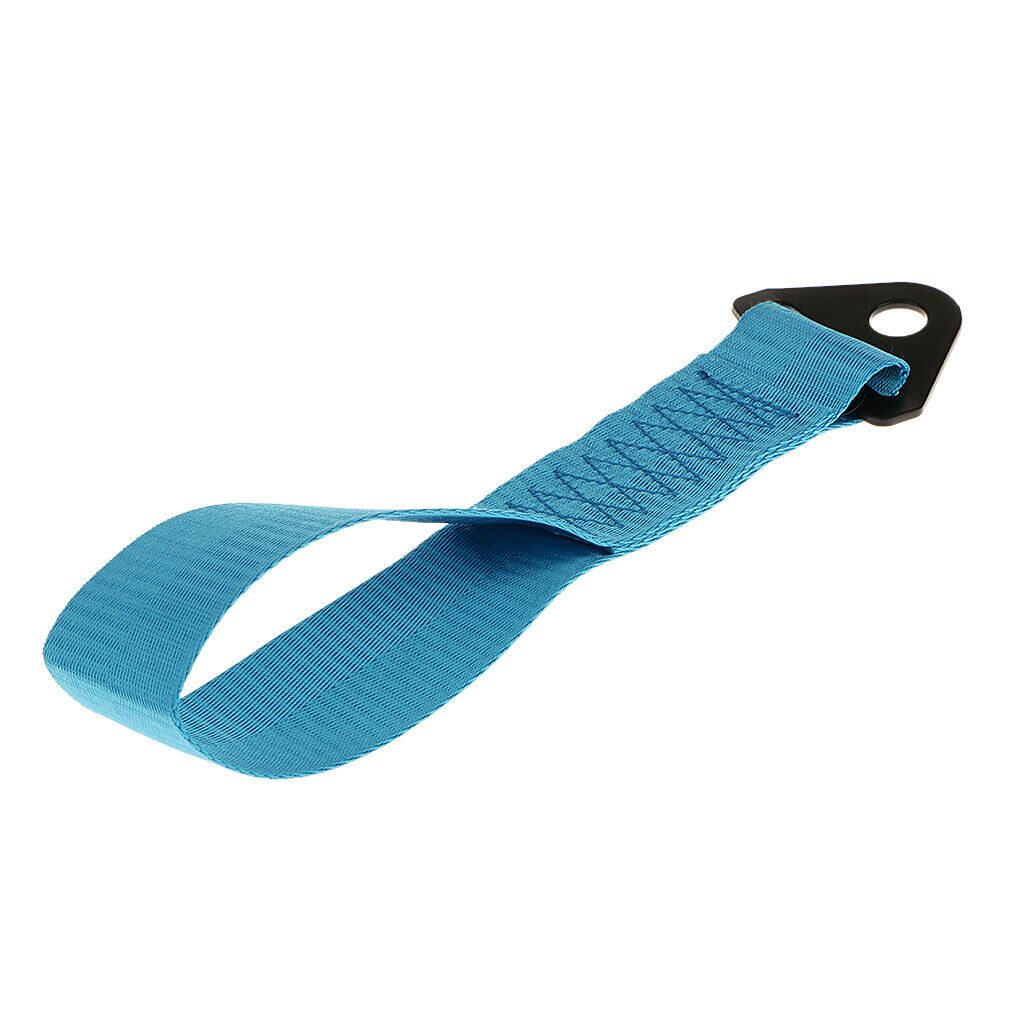 Car 2 Ton Tow Hauling Towing Strap Rope Loop with Bolt Hook Heavy Duty Blue