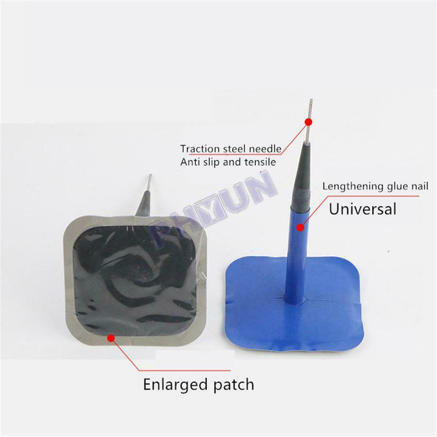 5x 12mm Car Tyre Puncture Repair Wired Plug Patch Mushroom 88mm Square Universal