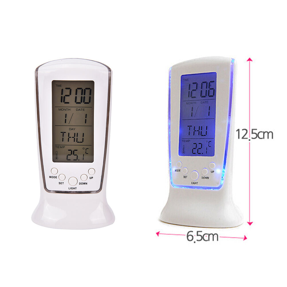 Top Digital Backlight LED Display Table Alarm Clock Snooze'Thermometer Ca.l8