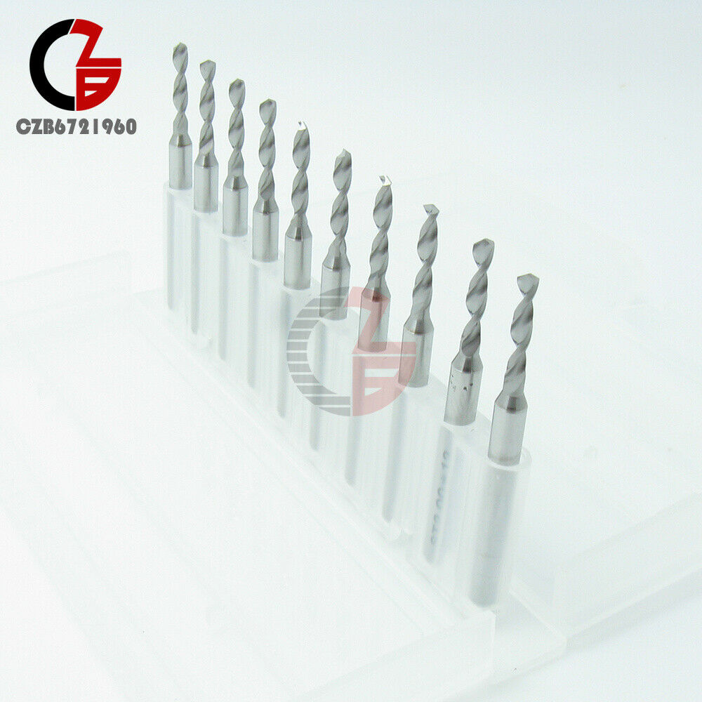 1.0mm Cutting Edge Diameter Mini PCB Engraving Drill Tool Bit Carbide Steel CNC