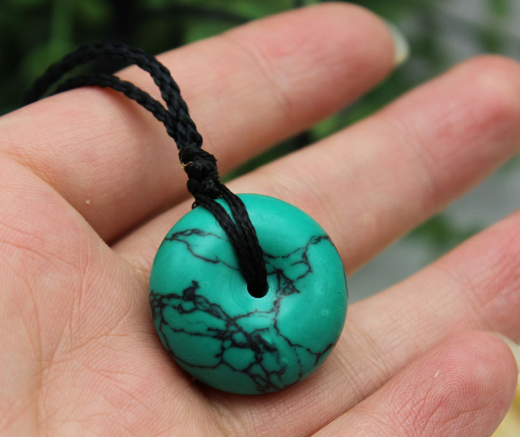 Beautiful 100% natural unique blue turquoise safe buckle pendant bead