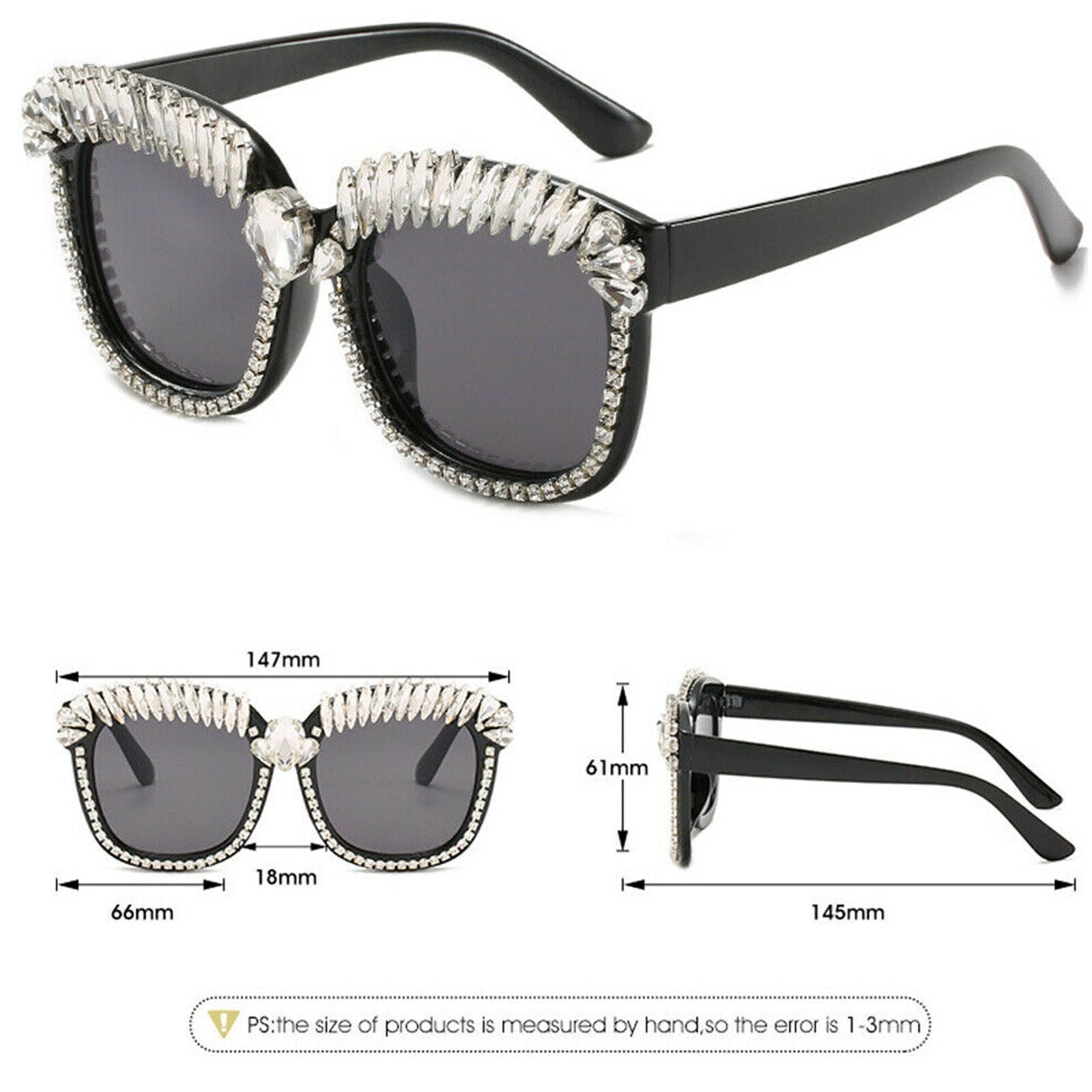 Hand-made Luxury Rhinestone Sunglasses Women Fashion Shades Party Eyewear UV400