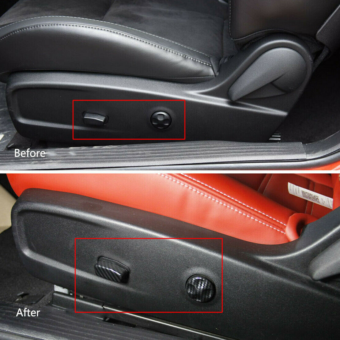Seat Recliner Adjust Handle Cover Trim Fit For Dodge Challenger 2015+ New