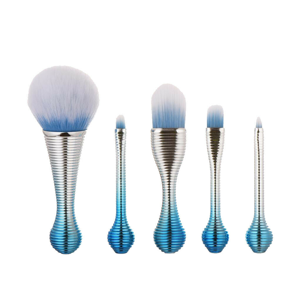 5 Pcs Cosmetic Face Foundation Eyeshadow Lip Make Up Brush Set Powder