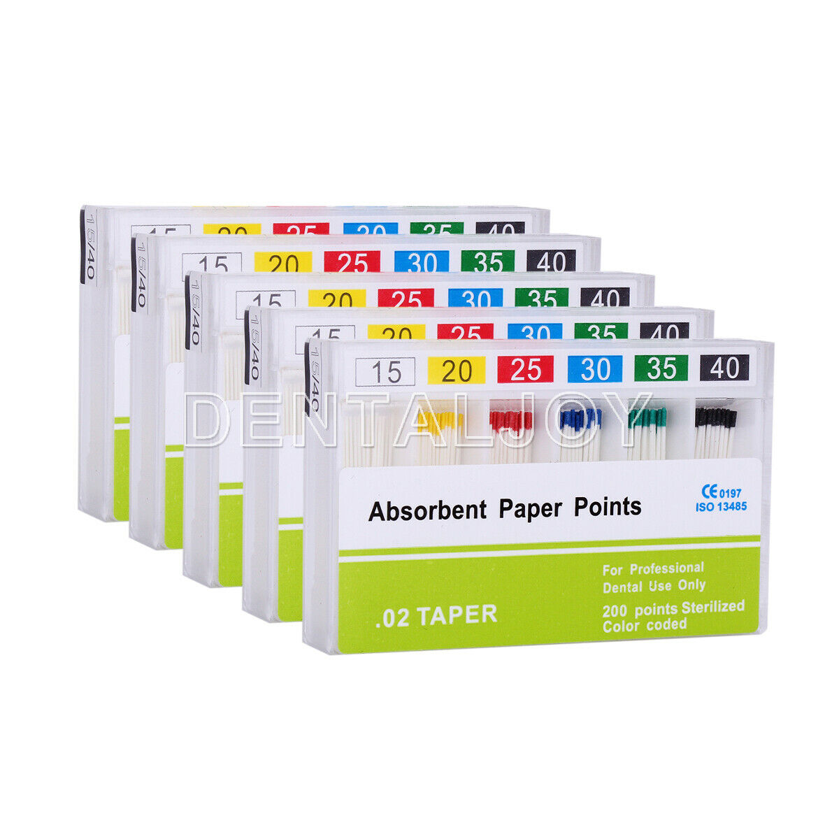 20 X Dental Endo Root Canal Endodontic Absorbent Paper Points PP 0.02 15-40#