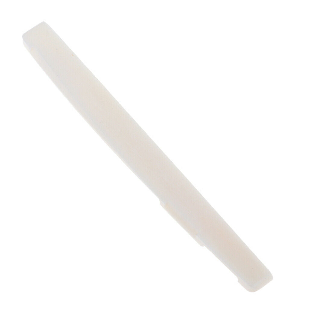 2Pcs Guitar Bone Bridge Saddle and Nut Real Cattle Bone Folk Guitar Replacement