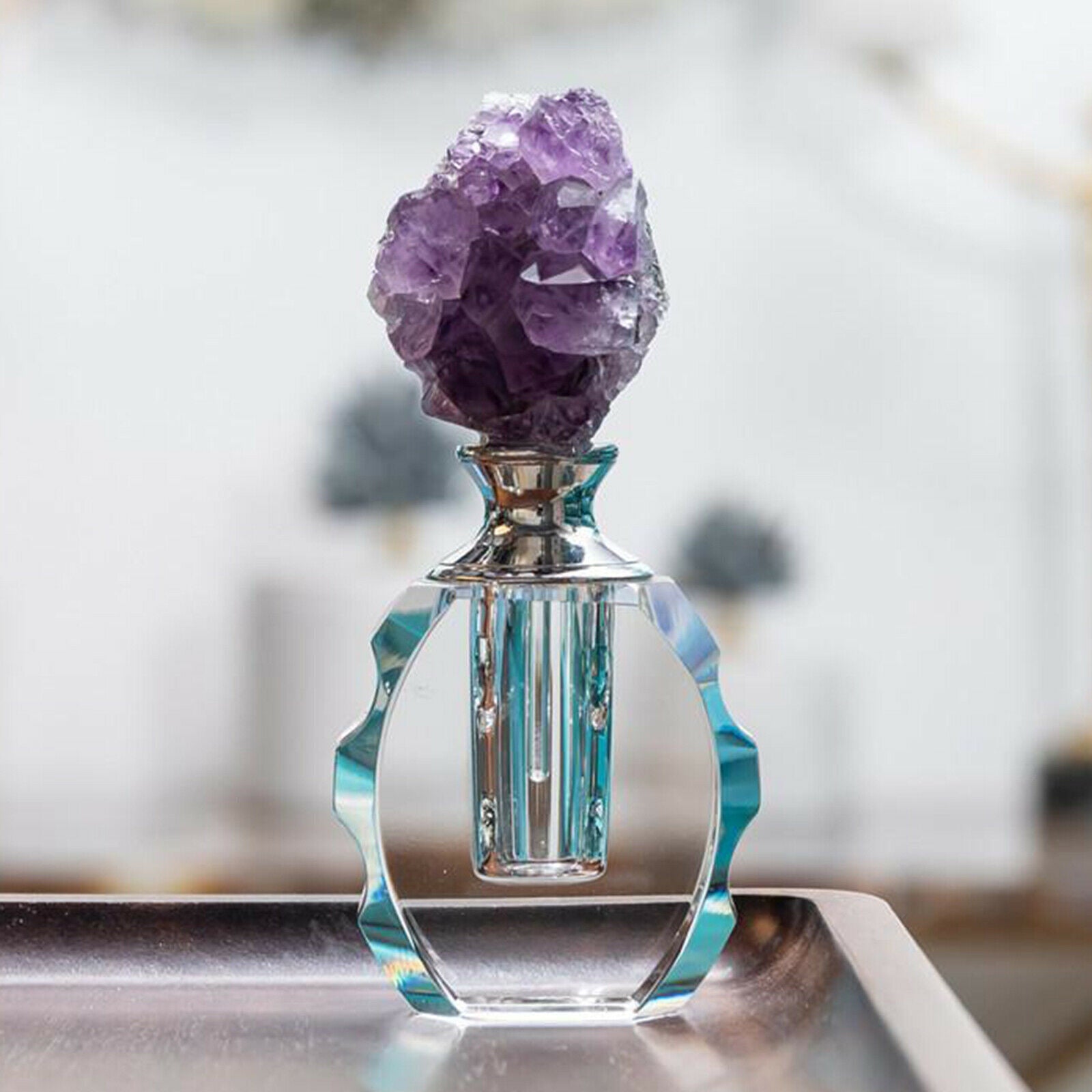 Empty Crystal Perfume Bottle Refillable Glass Bottle Fragrance Container Scent