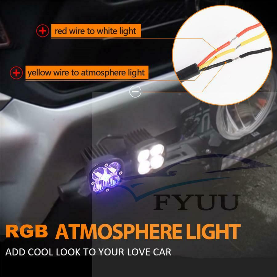 2pcs 3.1" 80W Super Bright Fog Lamp 8000LM LED Work Light for Truck Car ATV SUV