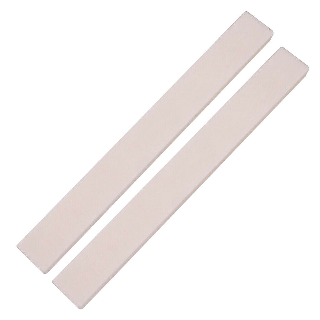 2 Packs DIY Bone Blank Saddle 80x3x10mm for Accoustic Classical Guitar Banjo