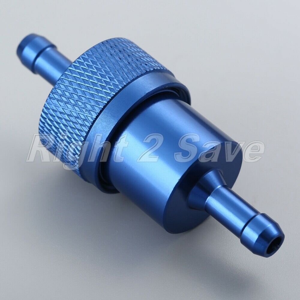 Motorcycle Universal CNC Aluminum Alloy Inline 1/4" 6mm Filter Cleaner Chrome