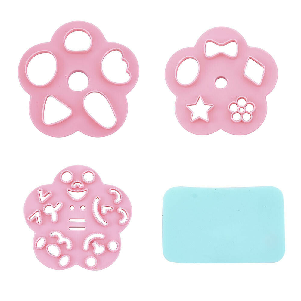 4Pcs/Set DIY Sushi Onigiri Rice Ball Press Mold Kit Kitchen Bento Accessories US