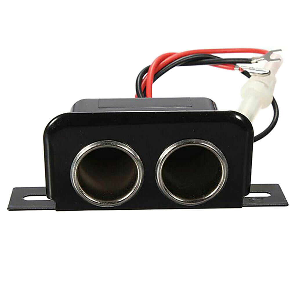 Built-in 10A fuse 12V cigarette lighter double socket connector For
