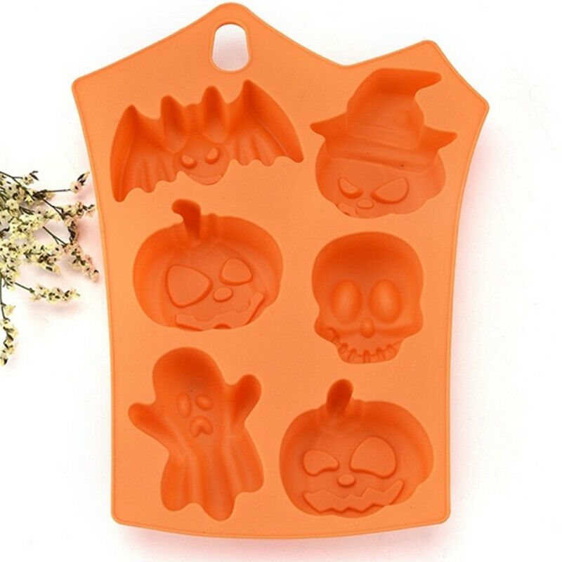 Halloween Pumpkin Silicone Mould Candle Cake Decoration Fondant Bake DIY Mol Tt
