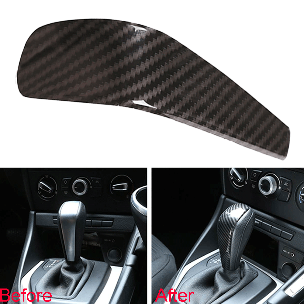 For BMW 3 Series E90 E91 E92 E93 Carbon Fiber Look Gear Shift Knob Head Cover x1