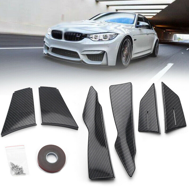 fit for BMW F80 M3 F82 M4 Car Bumper Carbon Combined Wind Splitter Spoiler Kit