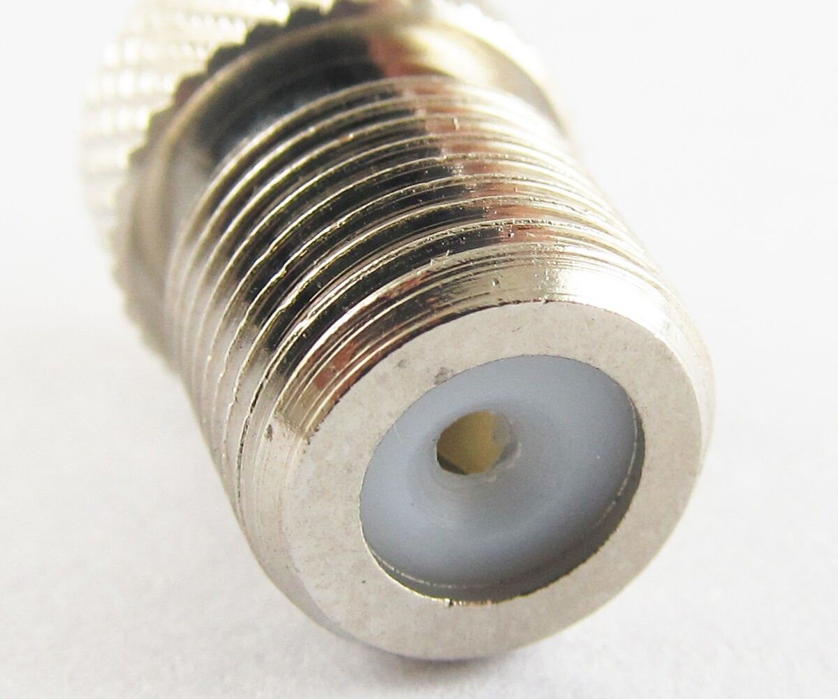 10pcs F Female Jack to MCX Male Plug Straight RF Coaxial Adapter Connector Brass