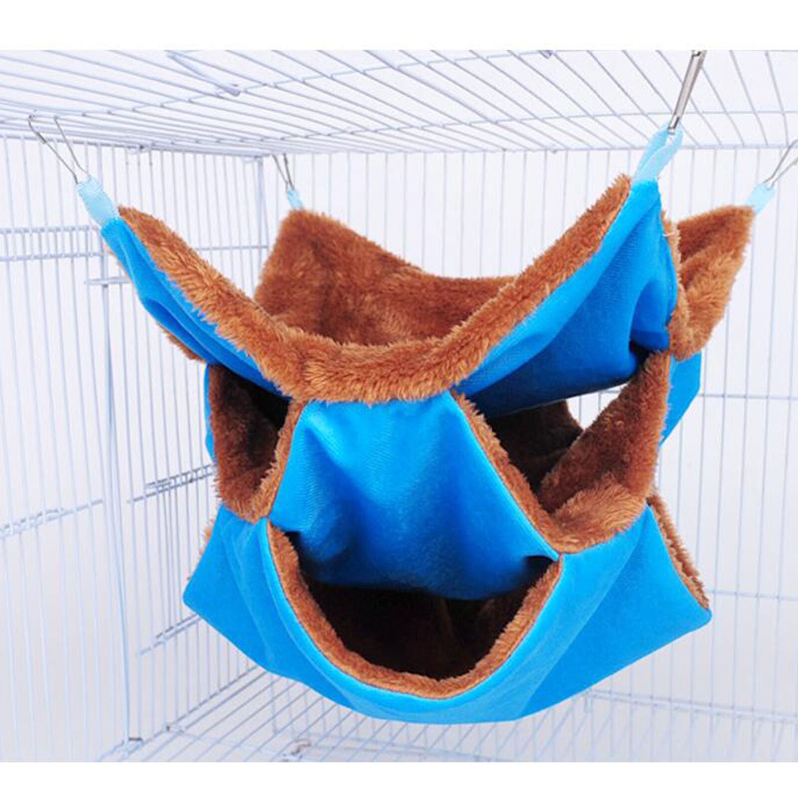 2 Layer Pet Hammock Hamster Rat Bird Parrot Hanging Bed Cushion House