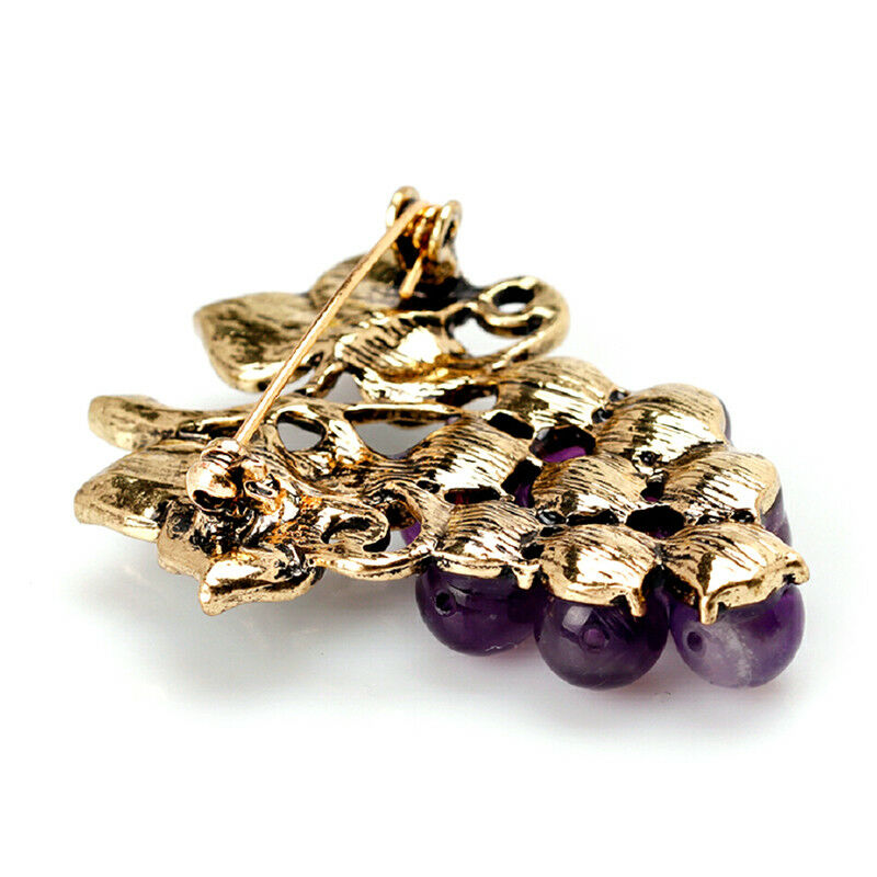 Purple Enamel Grape Brooch Pin Banquet Weddings Party Brooch Gifts Women .l8