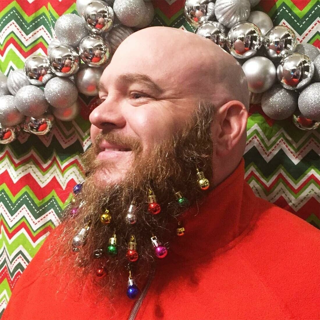 16pcs Christmas Xmas Santa Claus Beard Ornaments Decor Baubles Clips Gnome Plush