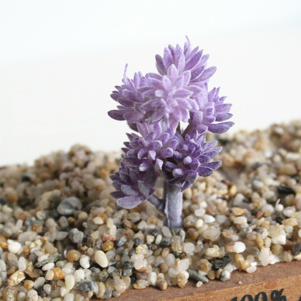 3Pieces 7.5cm Family Succulents Artificial Potted For Home Tabletop Decor