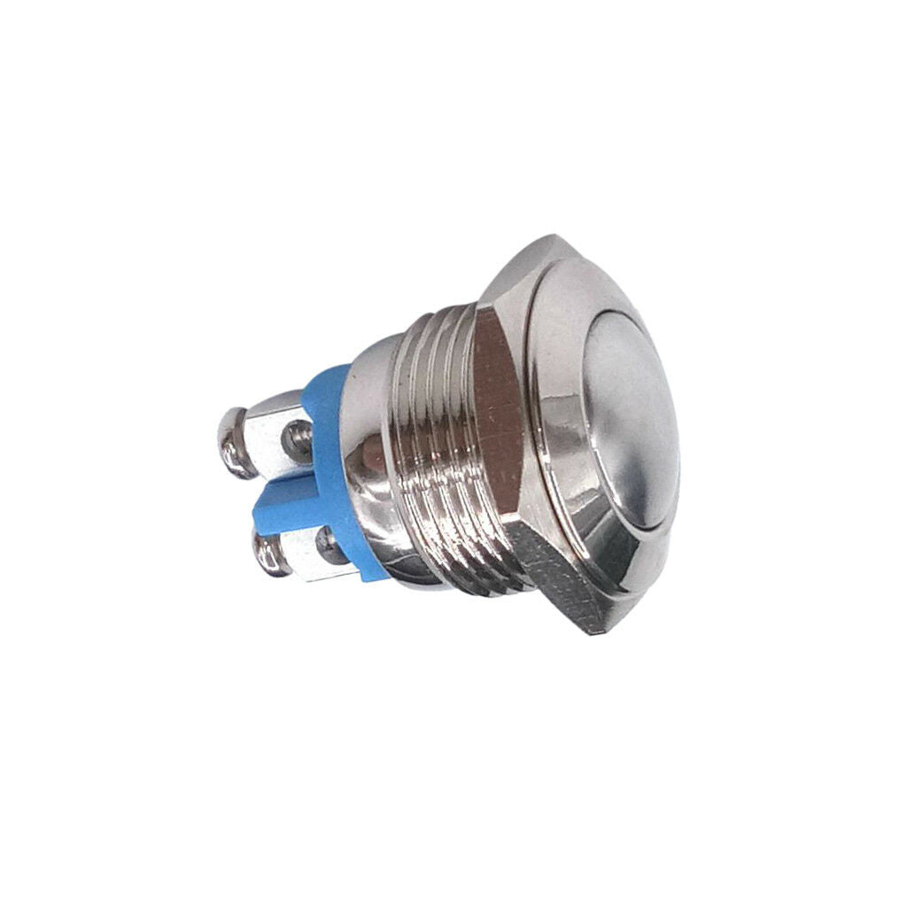 16mm Waterproof Momentary Metal Push Button Switches 250V 3A 1NO SPST