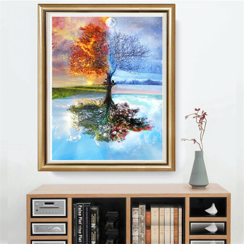 DIY 5D Diamond Painting Landscape Tree Full Drill Square Embroidery Art Picture