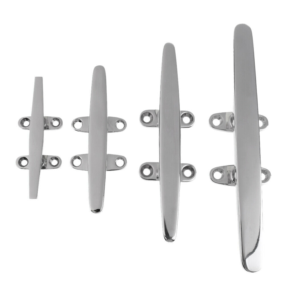 2 Packs 5 Inch Marine 316 Stainless Steel Hollow Base Boat Cleat / Yacht Bollard