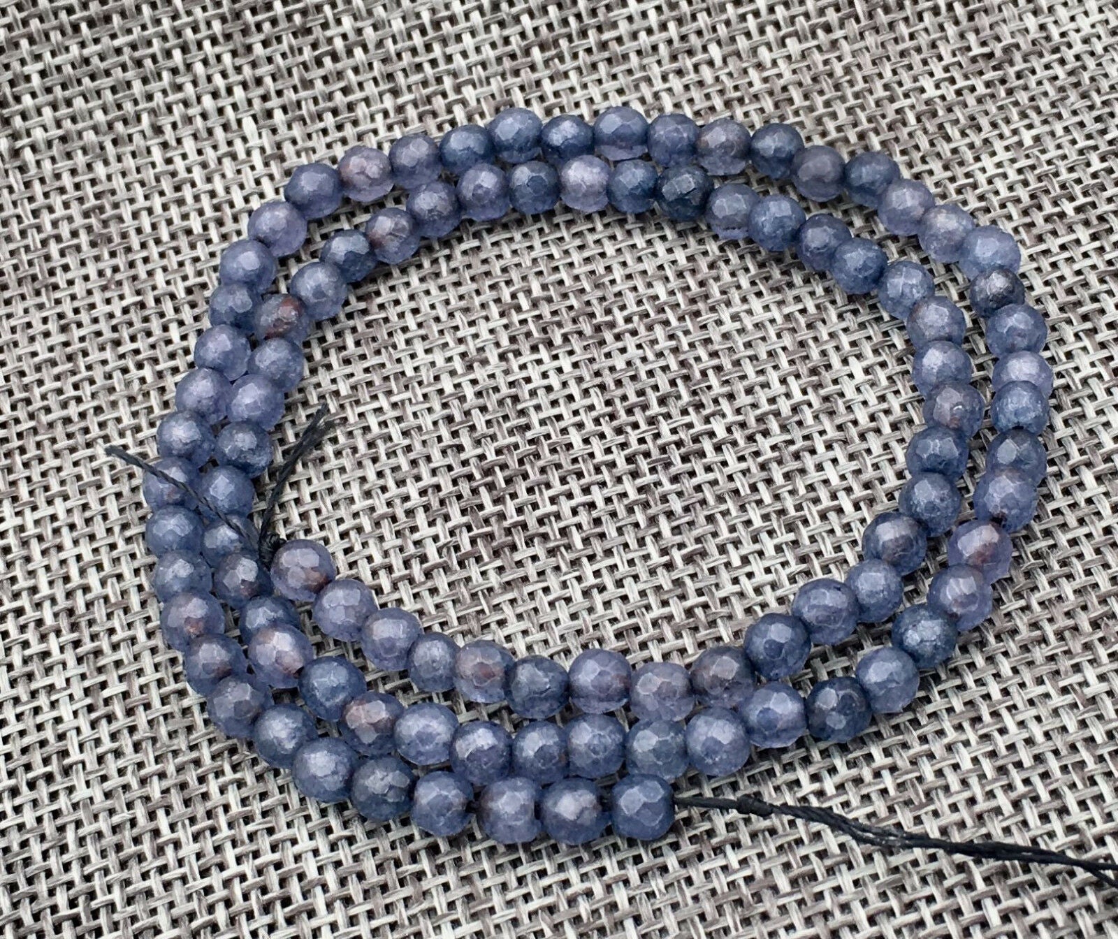 Wholesale 10pcs 4mm dark Aquamarine Faceted Gems Round Loose Beads 15" A+