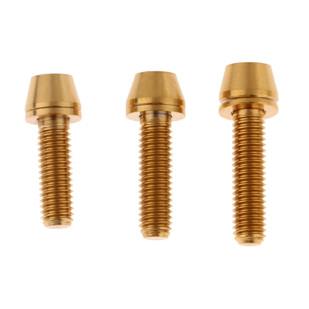 Pack 4 M5x16 / 20mm Titanium Alloy Taper Head Screw for Cycling