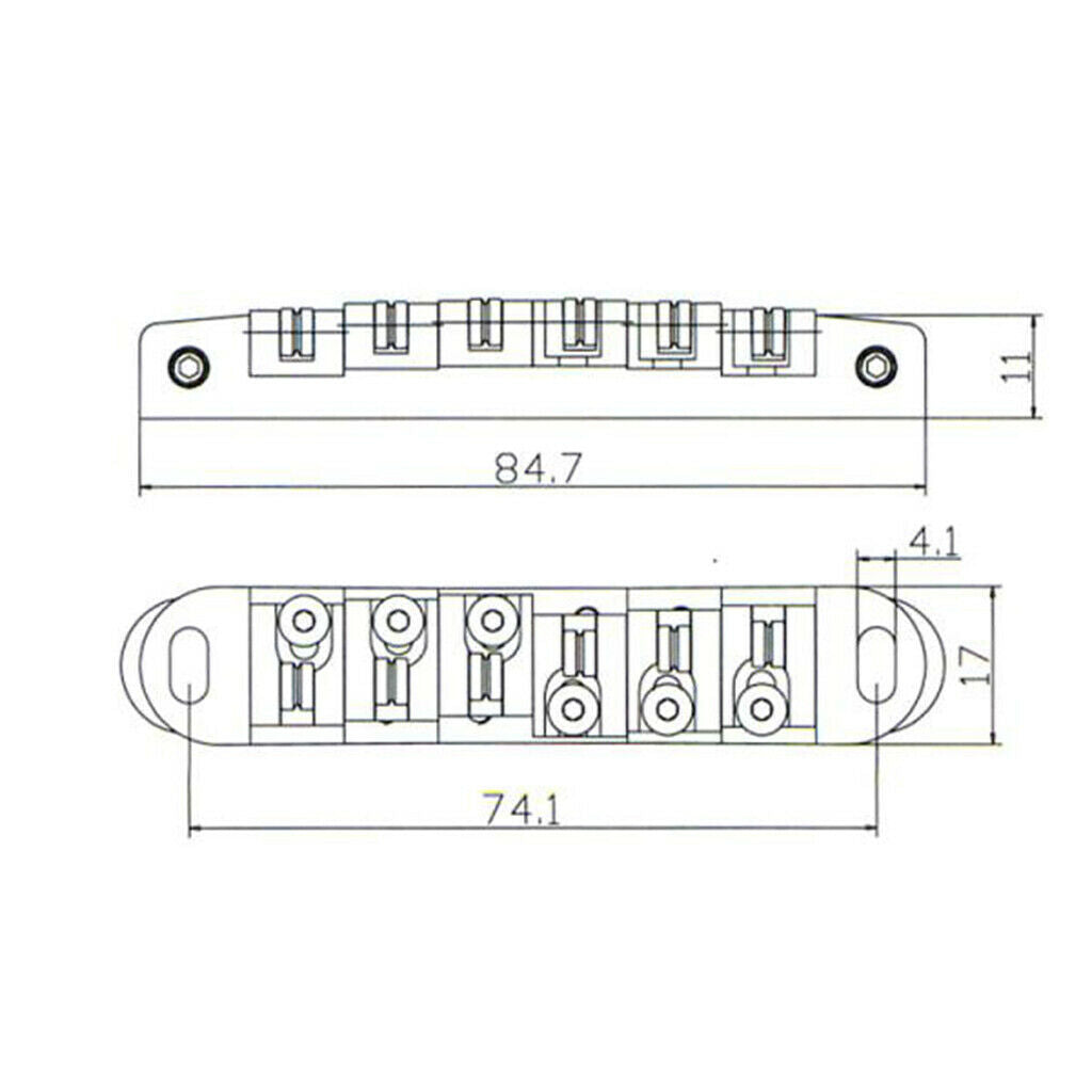 Electric Guitar   Bridge with 2 Roller Saddles for Les Paul Guitar