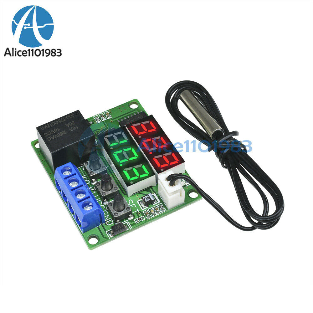 DC 12V Dual LED Digital Thermostat Temperature Control Switch Sensor Module