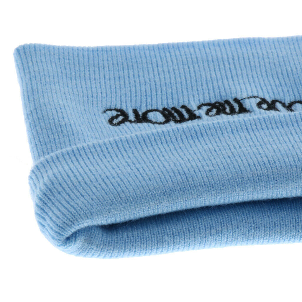 2pcs set Baby Winter Warm Knit Hat Infant Toddler Pom Beanie   Sky Blue
