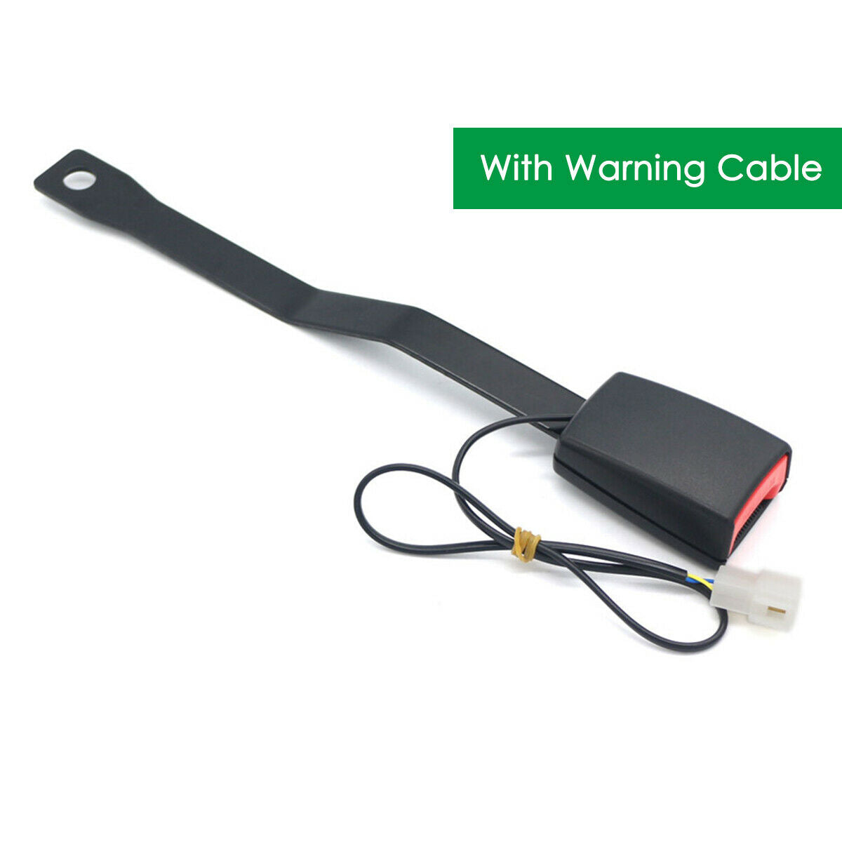 13.5mm Camlock Auto Car Seat Belt Lock Buckle Plug With Warning Cable 325mm