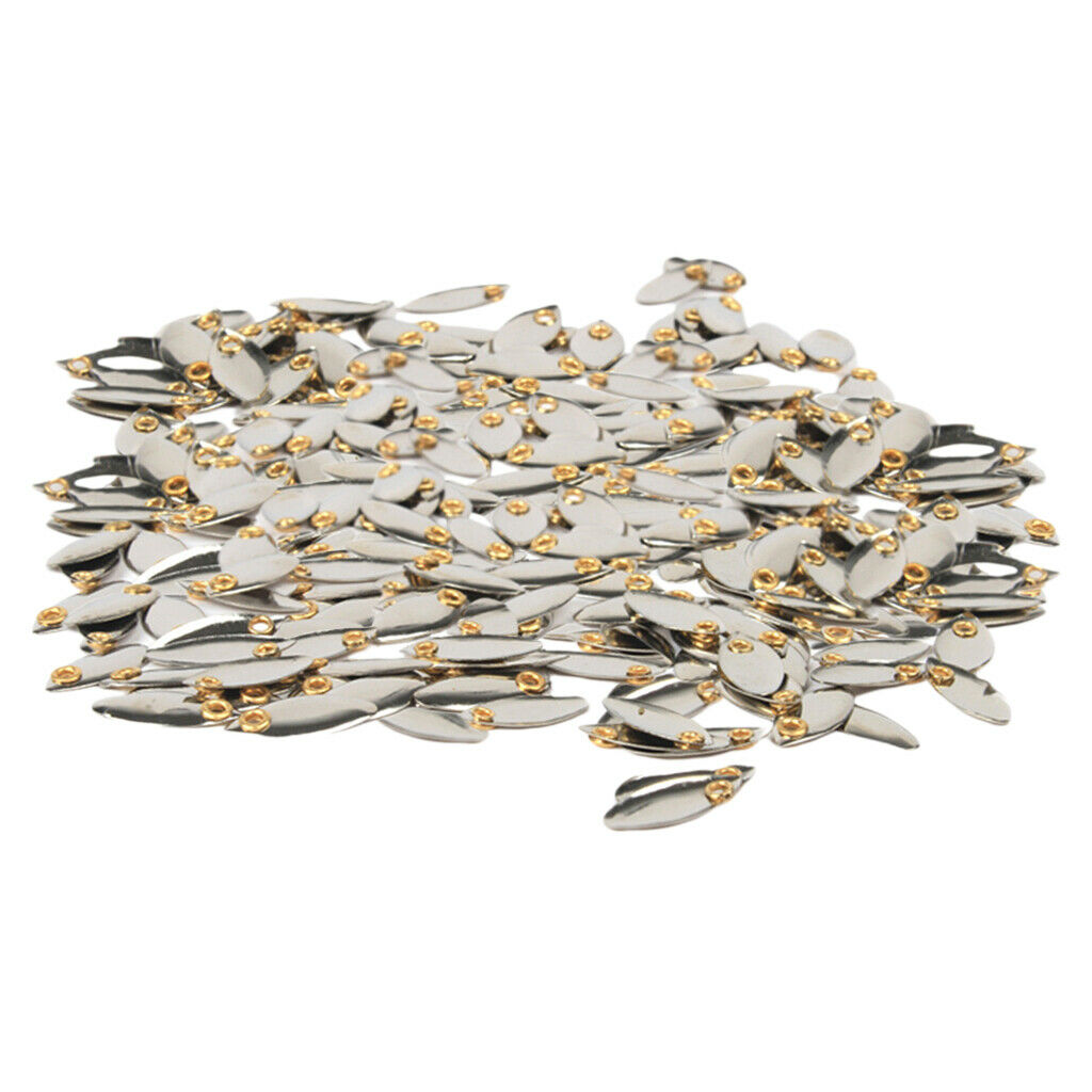Metal Spoon Fishing Lures Hard Sequins Baits Silvery 100pcs